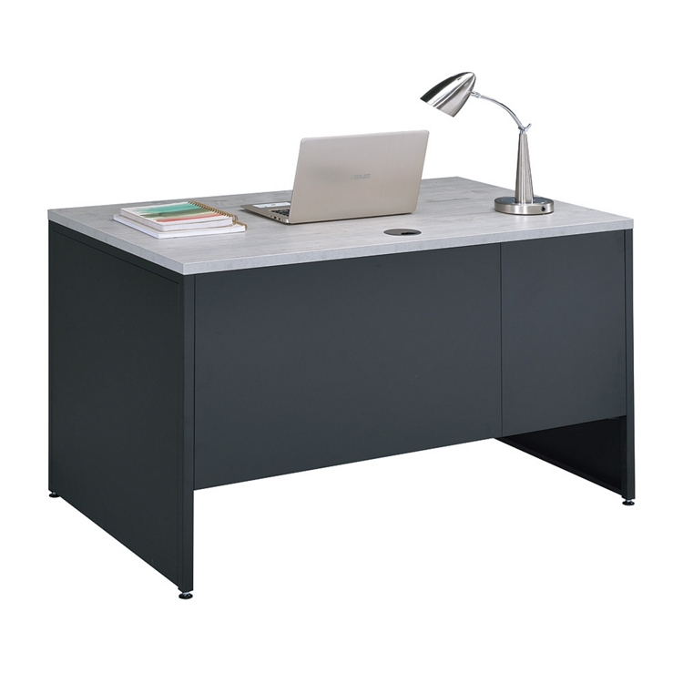 Carbon Compact Steel Desk with 1 Pedestal - 48"W x 30"D