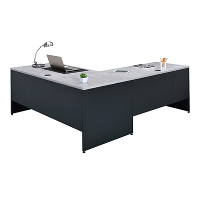 バービー スチールブック lenti Carbon Steel Reversible L-Shaped Desk 66