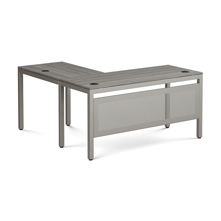 At Work Reversible L-Shaped Desk with Modesty Panel - 60