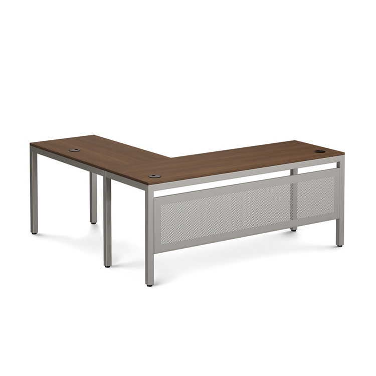 ティファ　workVS At Work Reversible L-Shaped Desk with Modesty Panel - 72