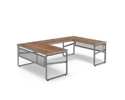 Rivet 65" U-Shaped Desk – 65"Wx101"D
