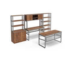 Rivet 59" Writing Desk Office Set