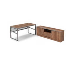 Rivet 59" Writing Desk with Low Return