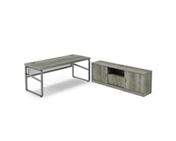 Rivet 71" Writing Desk with Low Return