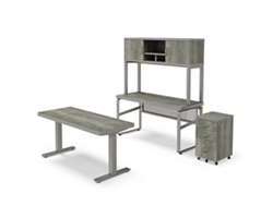 Rivet 60" Adjustable-Height Desk Office Set