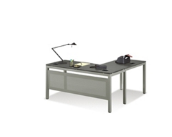 At Work Reversible L-Shaped Desk w/ Mod Panel - 60"w X 72"d