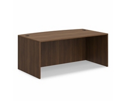 At Work Bowfront Desk Shell - 71"W x 42"D
