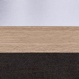 Espresso/Warm Ash Laminate/ Plexiglas/Aluminum Steel Frame