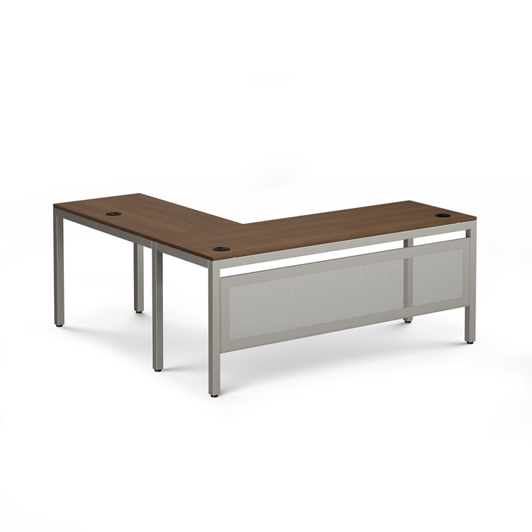 At Work Reversible L-Shaped Desk with Modesty Panel - 72