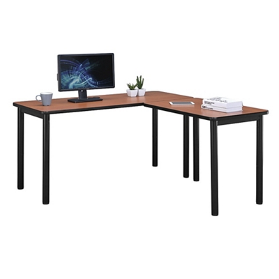 Stahl Steel L-Shaped Desk with Laminate Top