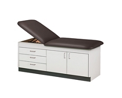 Vinyl Treatment Table with Three Drawers and Cabinet - 72