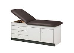 Vinyl Treatment Table with Three Drawers and Cabinet - 72"W x 30"D