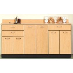 Six Door Base Cabinet with Three Drawers - 72"W