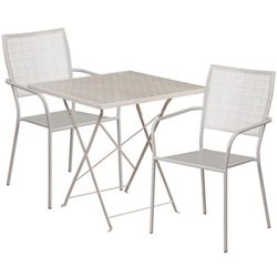 28" Folding Table and Two Stacking Chairs