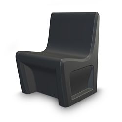 Behavioral Health Armless Chair with Ballast Door