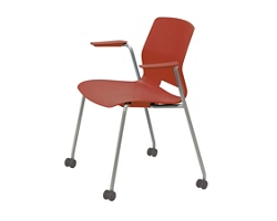 31"H Stack Chair, w/Casters