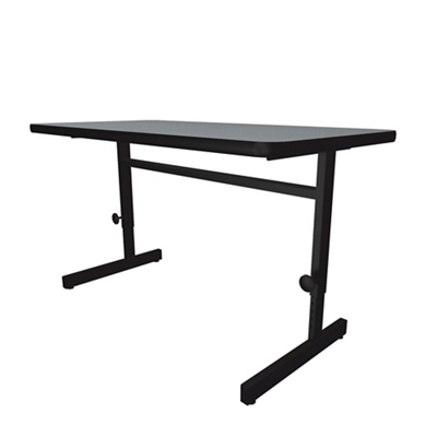 POWER Height-adjustable rectangular melamine meeting table By