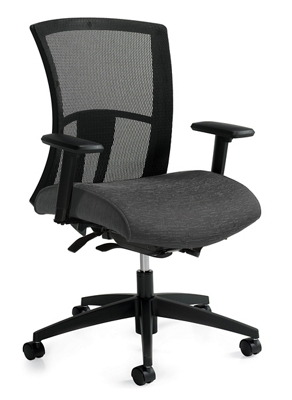 Vion Mid-Back Synchro-Tilter Mesh Back Task Chair by Global Furniture ...