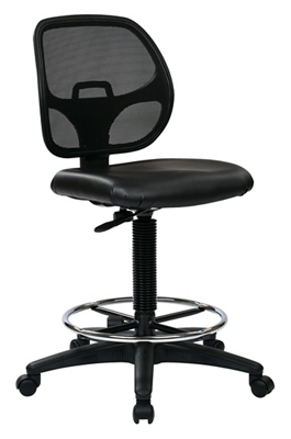 Mesh Back Stool with Vinyl Seat