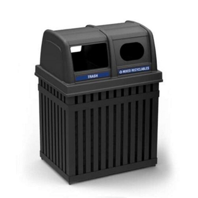 Parkview 50 Gallon Trash & Recycling Container with Dome Lid