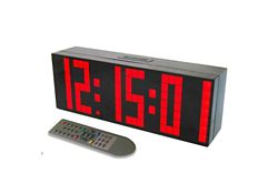 Large Display LED Clock with 3" Numerals - 10"W