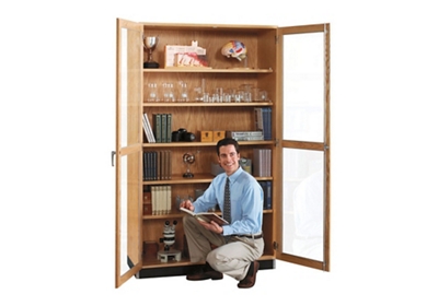 Laboratory Glass Door Storage Cabinet - 48"W
