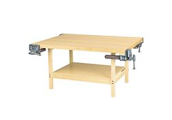 Four Person Maple Workbench with Four Vices - 54" x 64"