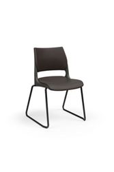 Doni Upholstered Armless Stack Chair w/ Sled Legs
