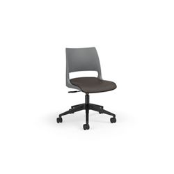 Doni Poly Armless Task Chair w/ Upholstered Seat