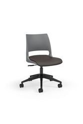 Doni Poly Armless Task Chair w/ Upholstered Seat