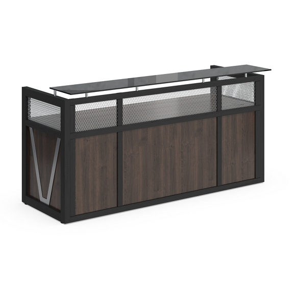 Buy District Glass Top Reception Desk 87W x 30D | NBF