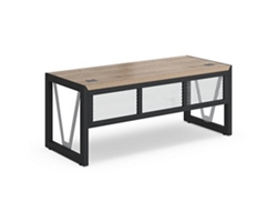 イツ　アトランタ　ATLATLANTA 　机 Atlanta Reception Desk in White Gloss Laminate Finish - 72