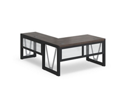 テーブル・机 N District Reversible Height Adjustable L-Shaped Standing Desk - 72