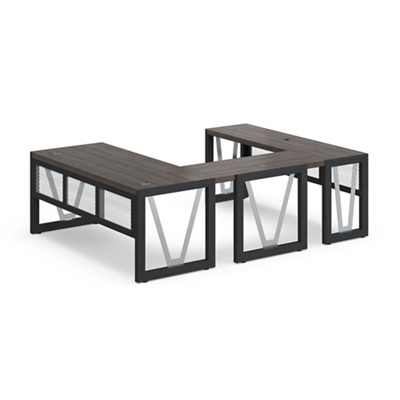District Reversible U-Shaped Desk - 72