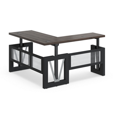 District Reversible Height Adjustable L-Shaped Standing Desk - 72