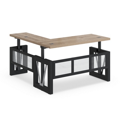 l D レフティ Statesman Compact L-Shaped Desk with Left Return - 65