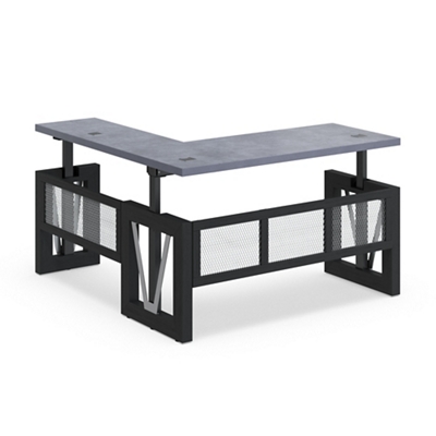 District Reversible Height Adjustable L-Shaped Standing Desk - 72