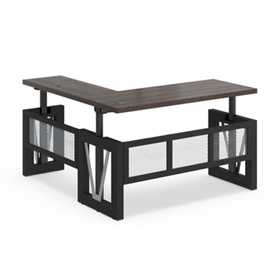 District Reversible Height Adjustable L-Shaped Standing Desk - 72