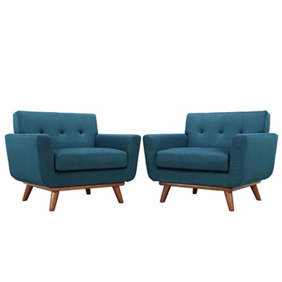 Armchair Wood Set of 2