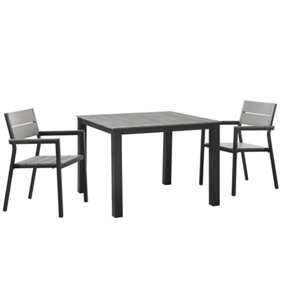 Maine Outdoor Patio Table and Chairs Set - 3 PC