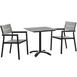 Maine Outdoor Bistro Table and Chairs Set - 3 PC