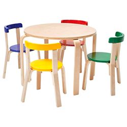 Birch Bentwood Kids Table and Chairs Set