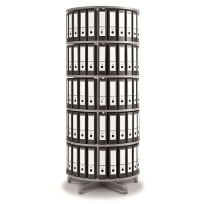 Fully Rotating Binder Carousel - 5 Tiers