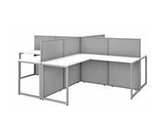 Easy Office 4 Person L-Desk - 60"W x 45"H
