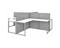 Easy Office 4 Person L-Desk - 60"W x 45"H