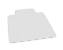 Low Pile Chair Mat 45"W x 53"D with Lip for Carpet Floors