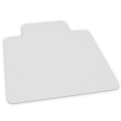 Low Pile Chair Mat 45"W x 53"D with Lip for Carpet Floors