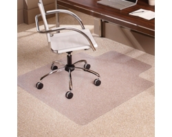 Low Pile Chair Mat 36"W x 48"D with Lip for Carpet Floors