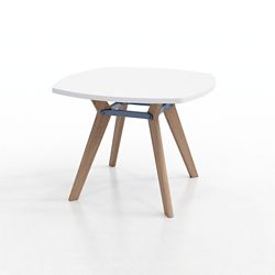 Rang Rounded Square Wood Table - 42"Wx30"H