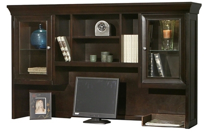 Fulton Overhead Storage Hutch with Glass Doors - 69"W